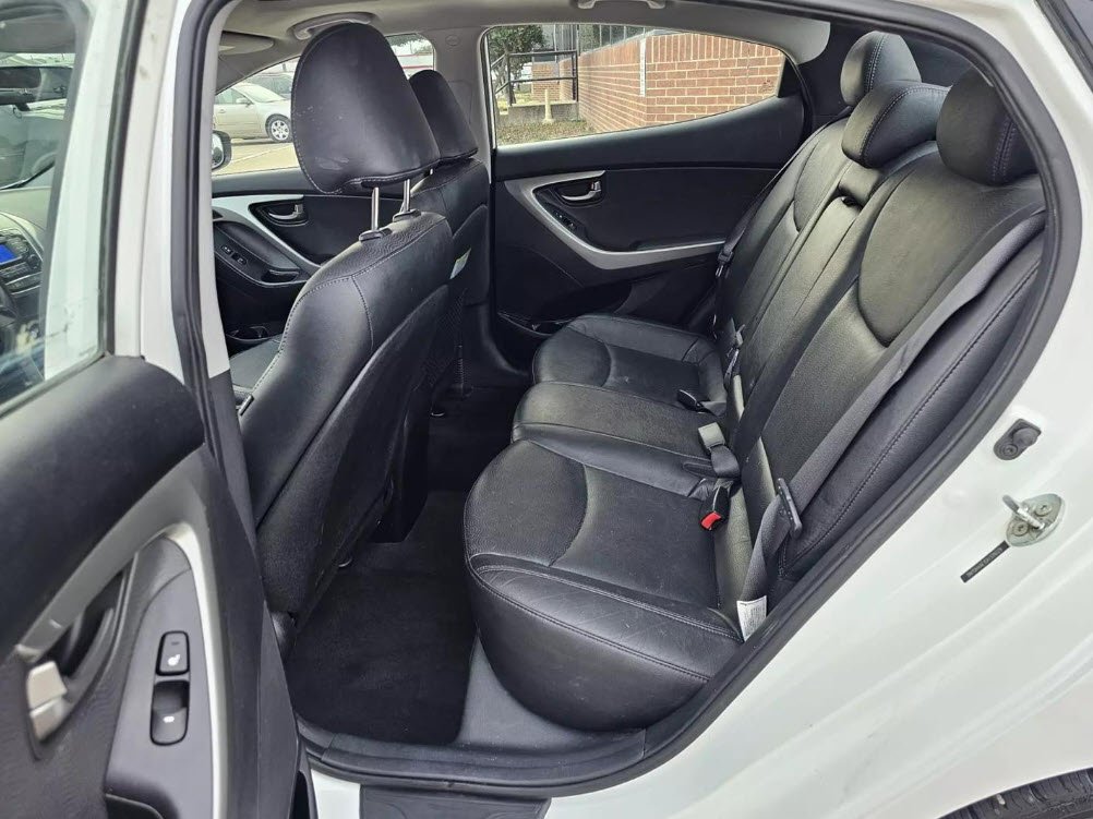 2013 Hyundia Elantra White Back Seat